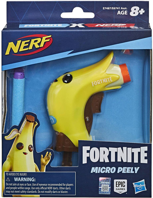 Nerf Fortnite Micro Shots Peely Dart Blaster Toy Hasbro Toys Toywiz - nerf belt roblox