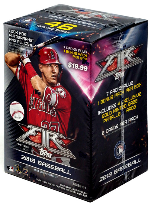 MLB Topps 2019 Fire Baseball Trading Card BLASTER Box 7 Packs 1