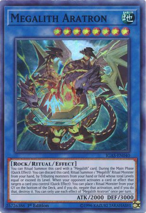 YuGiOh Ignition Assault Single Card Super Rare Megalith Aratron IGAS-EN040 - ToyWiz YuGiOh Ignition Assault Single Card Super Rare Megalith Aratron IGAS-EN040 - ToyWiz