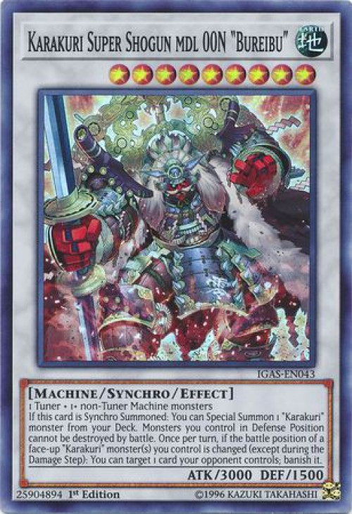 Yugioh Ignition Assault Single Card Super Rare Karakuri Super Shogun Mdl 00n Bureibu Igas En043 Toywiz - ice shogun shirt roblox