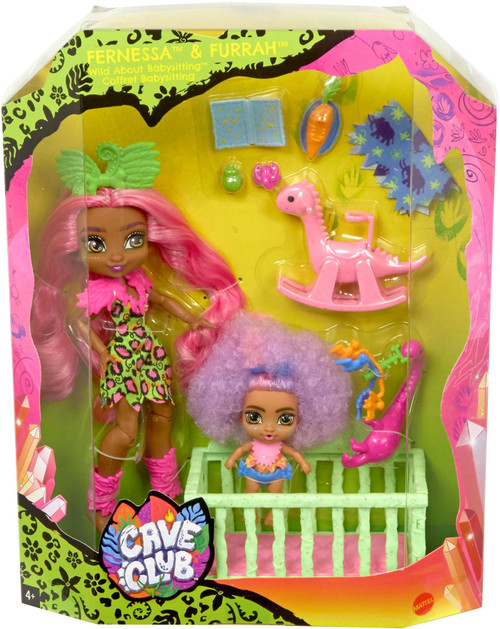 Cave Club Wild About Babysitting Playset With Fernessa Furrah Dolls Mattel Toywiz - babysitting a roblox horror story
