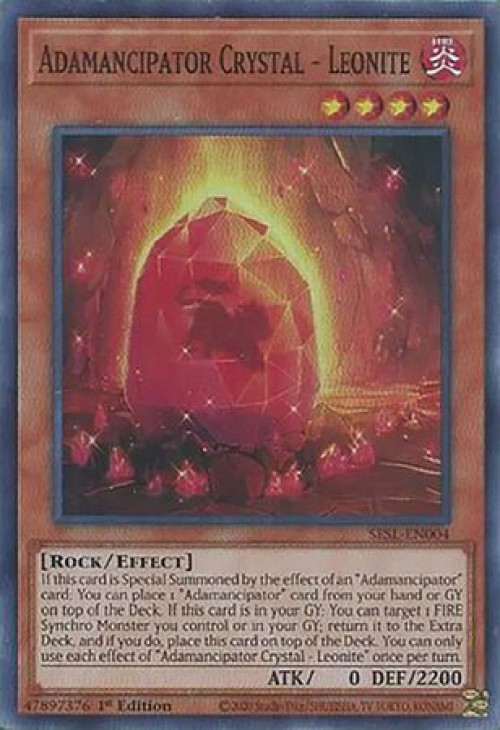 YuGiOh Secret Slayers Single Card Super Rare Adamancipator Crystal -  Leonite SESL-EN004 - ToyWiz
