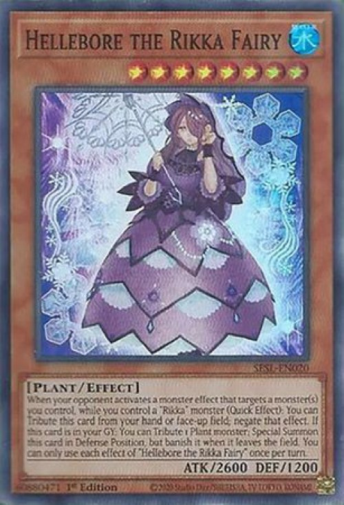 YuGiOh Secret Slayers Single Card Super Rare Hellebore the Rikka Fairy  SESL-EN020 - ToyWiz