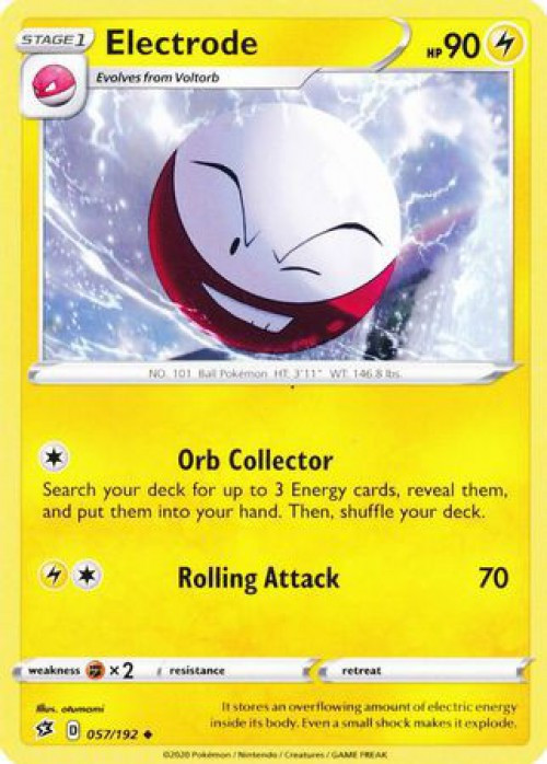 Pokemon Trading Card Game Sword Shield Rebel Clash Single Card Uncommon  Electrode 57 - ToyWiz