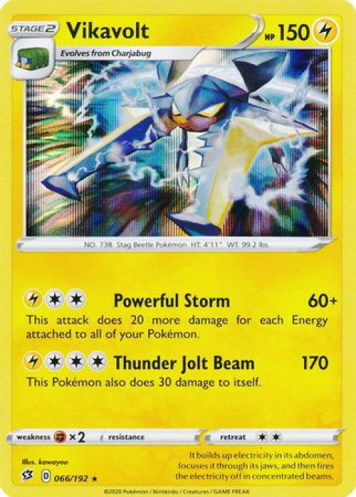 Pokemon Trading Card Game Sword Shield Rebel Clash Single Card Rare Holo  Vikavolt 66 - ToyWiz