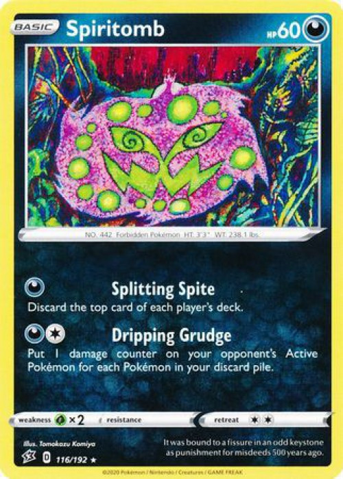 pokemon rebel clash best cards Trading Card Game Sword Shield Single Card Rare Spiritomb 116 Top 10 Chase Cards in