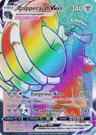 Pokemon Trading Card Game Sword Shield Rebel Clash Single Card Secret Rare Copperajah VMAX 199 - ToyWiz Pokemon Trading Card Game Sword Shield Rebel Clash Single Card Secret Rare Copperajah VMAX 199 - ToyWiz