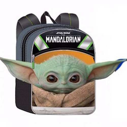 Star Wars The Mandalorian Baby Yoda Grogu Half Moon 16 Backpack The ...