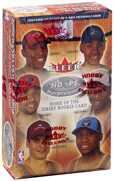 NBA 2002-03 Hoops Hot Prospects Basketball Trading Card HOBBY Box