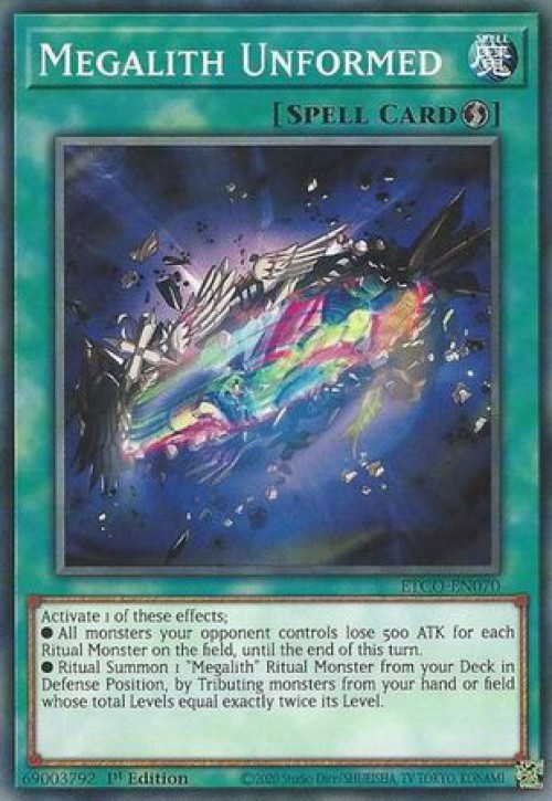 YuGiOh Eternity Code Single Card Common Megalith Unformed ETCO-EN070 ...