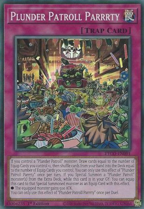 YuGiOh Eternity Code Single Card Super Rare Plunder Patroll Parrrty ...