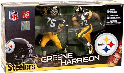 McFarlane Toys NFL Pittsburgh Steelers Sports Picks Football Mean Joe  Greene & James Harrison Action Figure 2-Pack