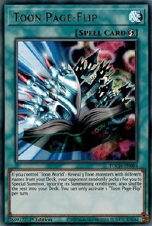 Toon Page-Flip - TOCH-EN004 - Carta Collezionabile Rara - 1a Edizione - Yu-Gi-Oh!