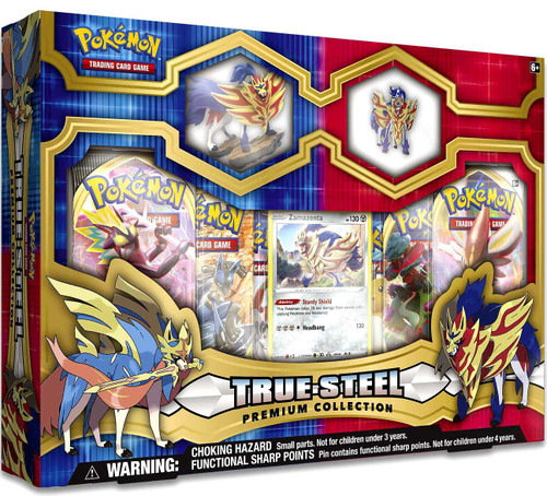 Pokemon True Steel Zamazenta Premium Collection 6 Booster Packs