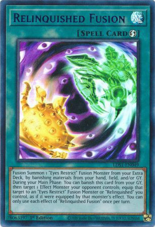 relinquished yugioh card MC1-EN003 Limited Edition Foil Card Secret Rare Once per turn Relinquished - Magic Ruler -
