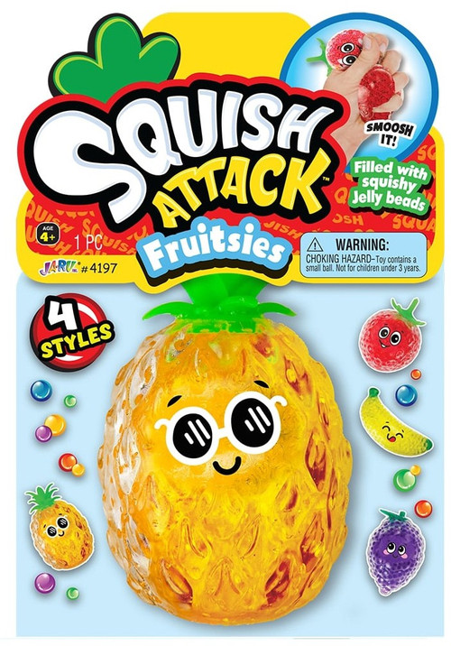 Squish Attack Fruitsies Pineapple Squeeze Toy Zoofy - ToyWiz
