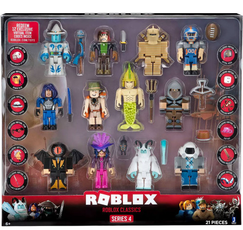  Roblox Classics Series 4 Twenty-One Piece Set 12 Exclusive  Virtual Codes : Toys & Games