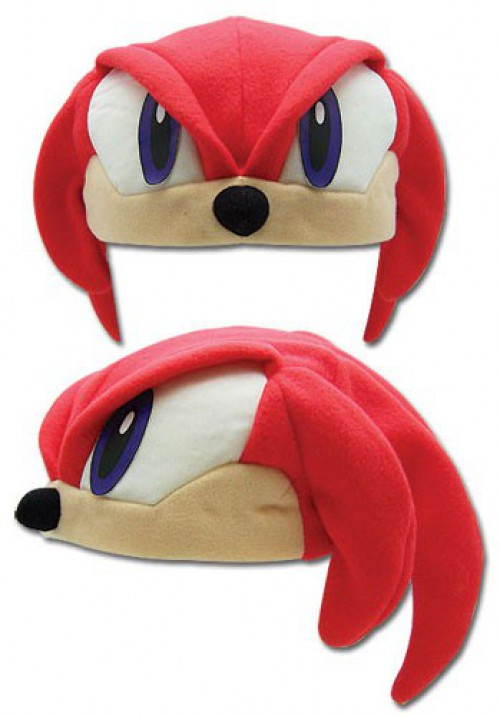 Ge Knuckles Sonic The Hedgehog Knuckles Face Fleece Cap GE Animation - ToyWiz