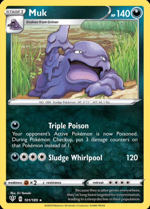 muk pokemon card & Alolan Muk GX 061/214 the Defending Pokemon is now Poisoned. Pokemon 2016 SM#1 Collection Sun