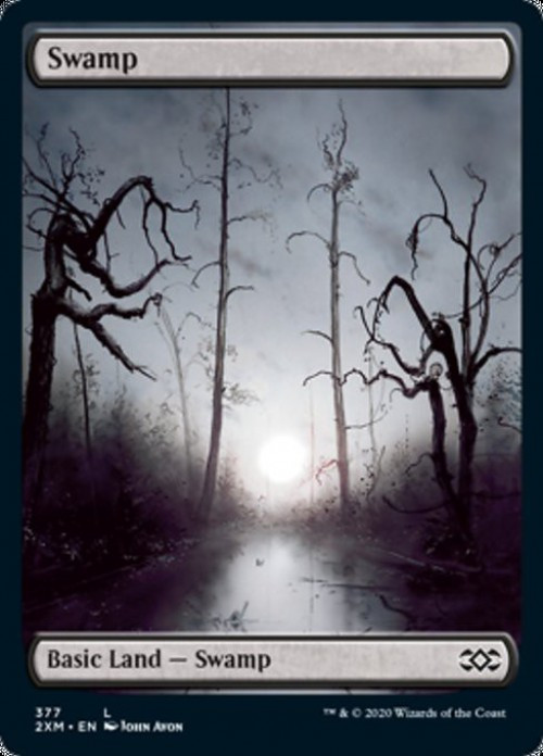 Magic The Gathering Double Masters Single Card Land Swamp 377 Full