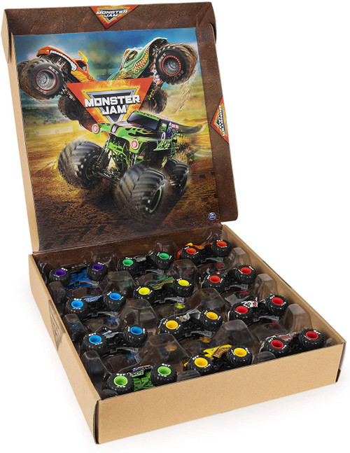 Monster Jam Monster Trucks Exclusive Diecast Car 12-Pack [Grave Digger,  Megalodon, El Toro Loco, Max-D & More]