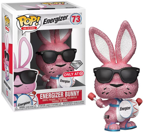 Funko POP! Ad Icons Energizer Bunny Exclusive Vinyl Figure #73 [Diamond  Collection]