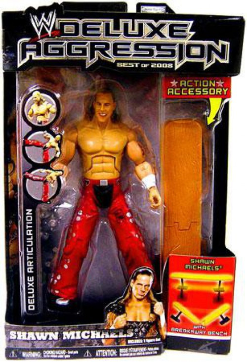 WWE Wrestling Deluxe Aggression Best of 2008 Shawn Michaels Action Figure  [Damaged Package]