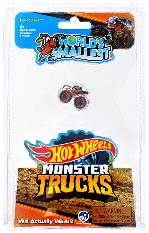 Worlds Smallest Hot Wheels Monster Trucks Bone Shaker Diecast Car