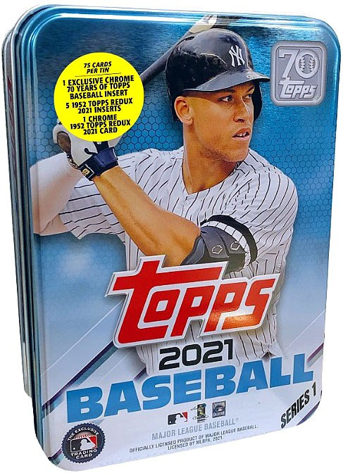 MLB 2021 Series 1 Baseball Bryce Harper Trading Card Tin Set (75 Cards) 