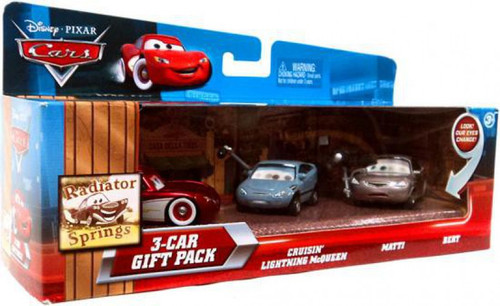 Mattel Disney Pixar Cars Toys, Radiator Springs 3-Pack with Lightning  McQueen, Mater and Sheriff Die-Cast Toy Cars ( Exclusive)