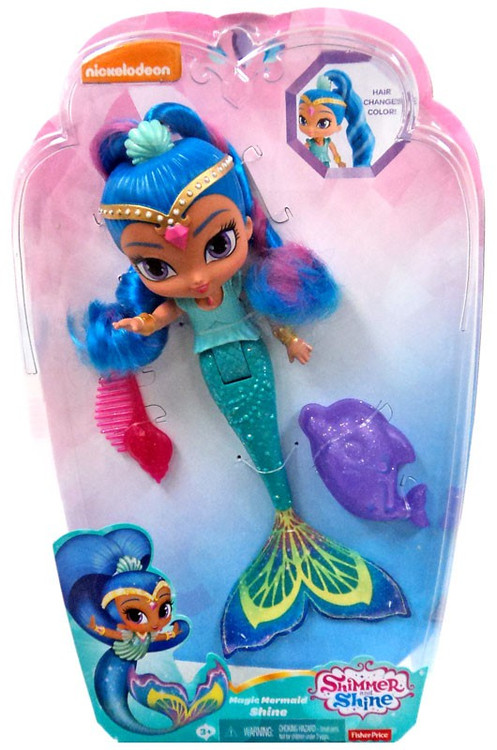 Fisher Price Shimmer Shine Magic Mermaid Shine Basic Doll Hair
