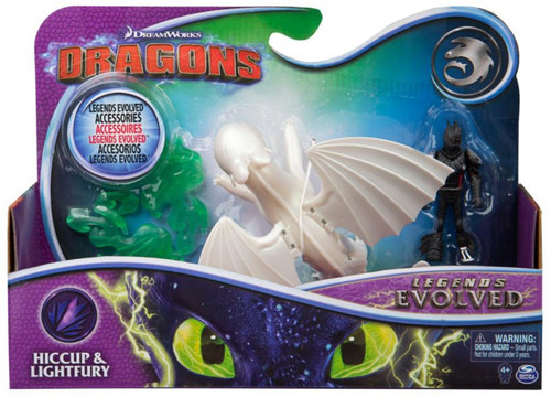 Dragons Legends Evolved Hiccup Lightfury Action Figure 2-Pack Spin ...