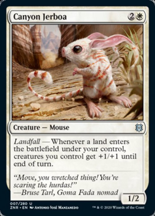 MtG Trading Card Game Zendikar Rising Uncommon Canyon Jerboa #7