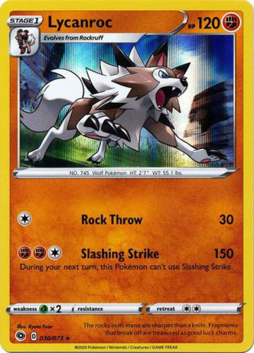 lycanroc pokemon card 166/159 - Holofoil SV09 Journey Together Colorless Clamping Fangs (40+) This attack does 40 more damage for each damage counter on your opponents Active Pokemon. Lycanroc | Pokmon Cards and