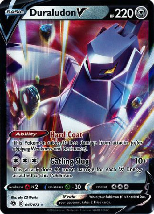duraludon pokemon card price (129/185) (Cosmos Holo) [Sword & Shield: Vivid Voltage] Colorless Power Blast (120) Discard an Energy from this Pokémon Pokémon Black Foil Duraludon VMAX