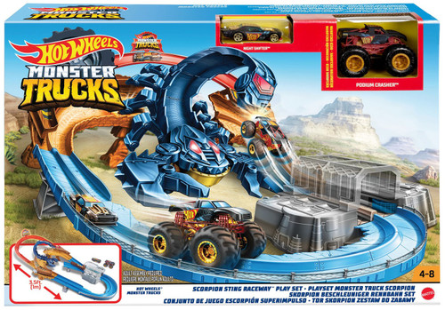 Hot Wheels Monster Trucks Scorpion Sting Raceway 164 Playset