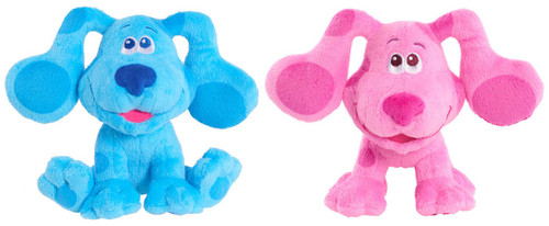 Blues Clues You Blue Magenta 6 Set of 2 Bean Bag Plush Just Play - ToyWiz