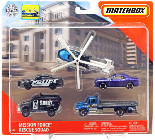 Matchbox Mission Force Rescue Squad Diecast Vehicle 5-Pack Mattel Toys ...