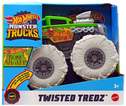 2018 hot wheels monster truck 5” bone shaker green