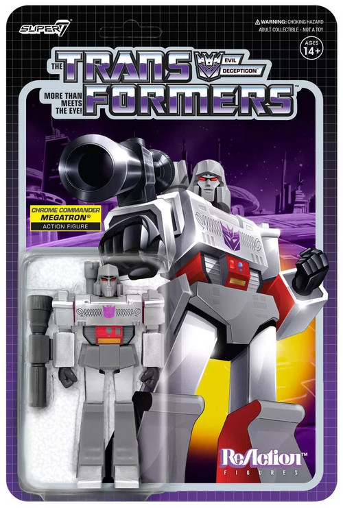ReAction Transformers Chrome Commander Megatron Exclusive 3.75 Action
