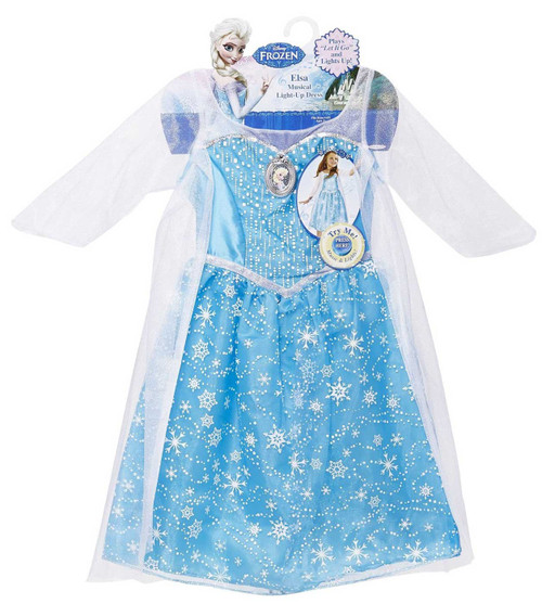 Disney Frozen Elsa Musical LightUp Dress Size 46X Jakks Pacific ToyWiz