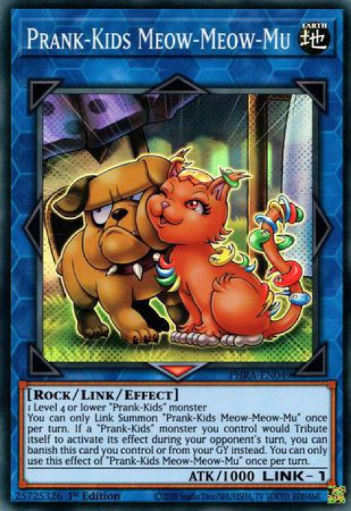 YuGiOh Phantom Rage Super Rare Prank-Kids Meow-Meow-Mu Phra-en049