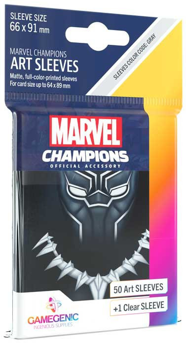 card sleeves marvel champions (Gamegenic Black Art Sleeves) Games Unlimited, LLC GameGenic Marvel Champions The Card