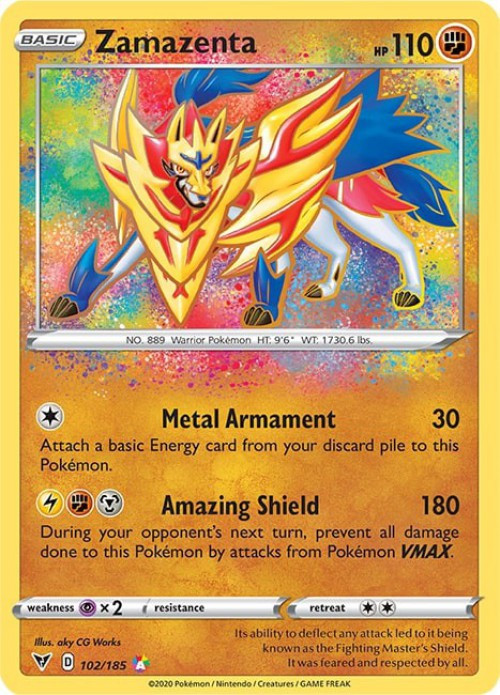 zamazenta gold pokemon card Amazon.com: - V 212/202 - Full Art - Secret Rare Ability Dauntless Shield Prevent all damage done to this Pokemon by attacks from your opponents Pokemon VMAX Zamazenta V #SWSH293 Prices |