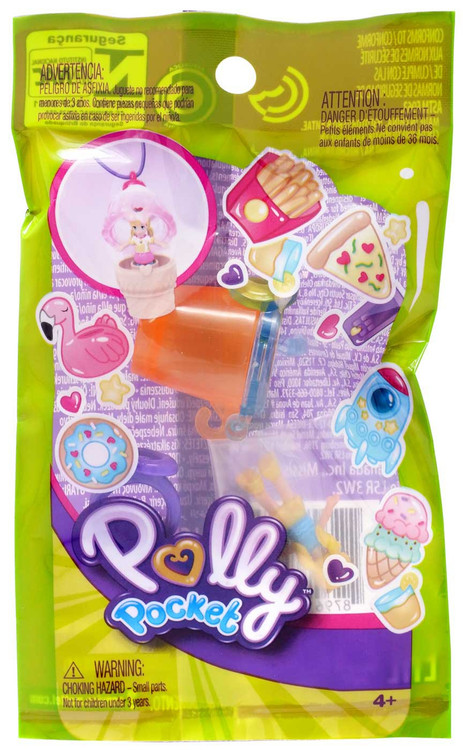 Lot of 3 Polly Pocket Tiny Takeaway Ring Necklace Set Pizza Fries Donut NEW Lot of 3 Polly Pocket Tiny Takeaway Ring Necklace Set Pizza Fries Donut NEW