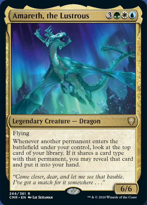 Magic The Gathering Trading Card Game Commander Legends Single Card Rare  Amareth, the Lustrous 266 - ToyWiz