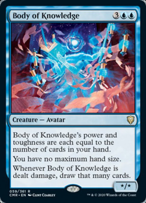 mtg hand size cards Magic The Gathering Trading Card Game Commander Legends Single Card Rare  Body of Knowledge 59 Foil