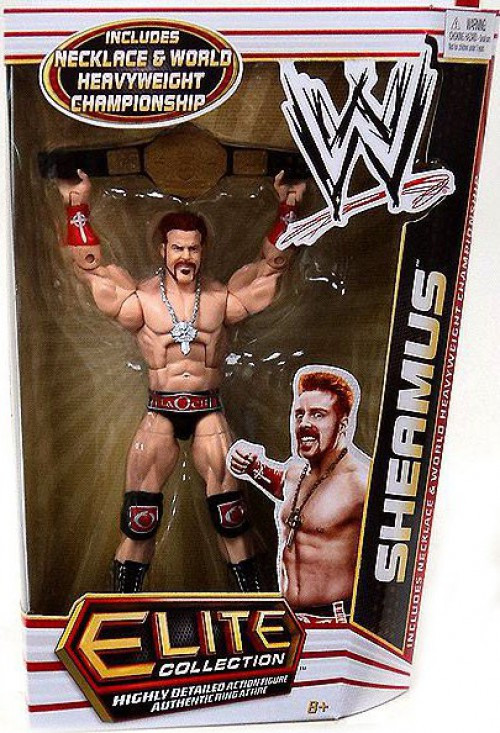 WWE Wrestling Elite Collection Series 17 Sheamus Action Figure [Necklace &  World Heavyweight Championship Belt, Damaged Package]