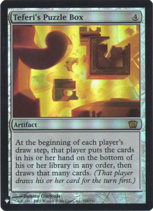 mtg mystery box card list Magic The Gathering Trading Game Booster The Single Card Rare Teferis Puzzle 316 Foil Alt 10 Most Valuable White-Border Cards
