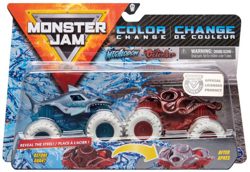 Monster Jam Color Change Megalodon Octon8er 164 Diecast Car 2-Pack